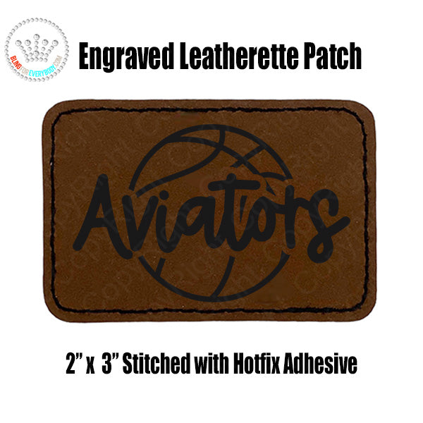 Aviators Basketball Patch Engraved Leatherette Stitched Patch #25501