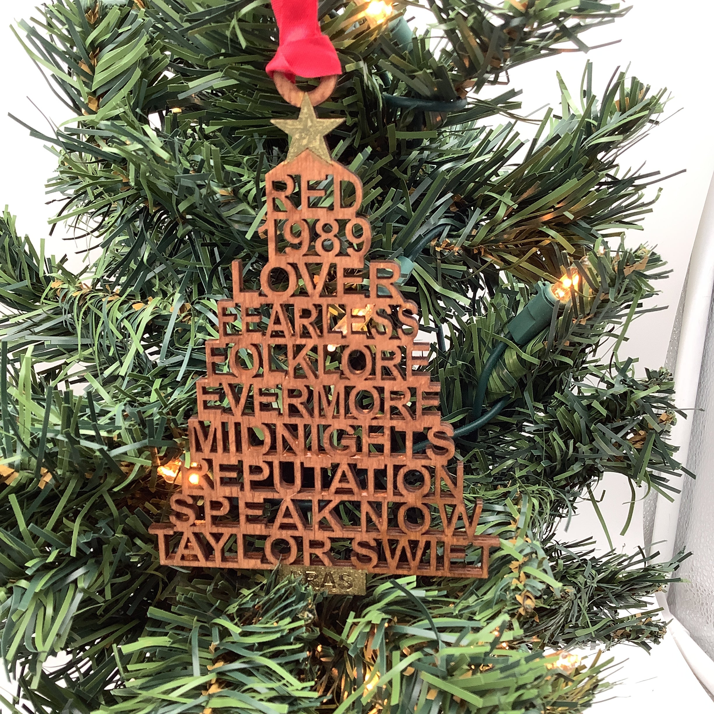 ERAS Laser Cut Wood Ornament